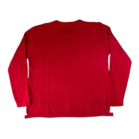 Holiday Time Women's Red Christmas Sweater Reindeer Singing Size XL - Picture 6 of 15